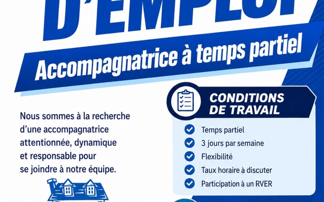 Accompagnatrice – Temps partiel